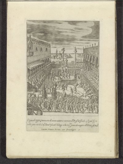 Viering van Vette Donderdag op het Piazzetta te Venetië Scenes uit het Venetiaanse leven (シリーズタイトル) Habiti d