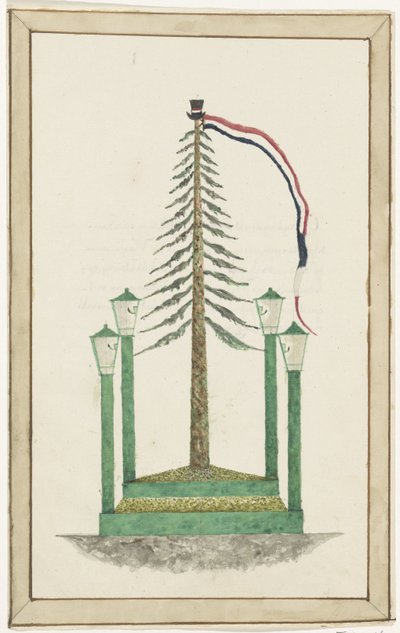 ミデルバーグに植えられたフリーダム ツリー、1795 年 作： Anonymous