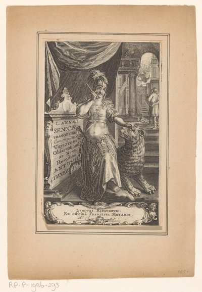 Vrouw は leeuw に会いました タイトル: Lucius Annaeus Seneca en Antonius Thysius, L. Annaei Senecae tragoediae, 1651 作： Anonymous