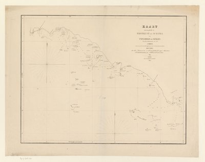 スマトラ西海岸の海図 Tapanoely から Sinkel までのスマトラ島西海岸の一部の地図 (オブジェクトのタイトル) 作： Anonymous