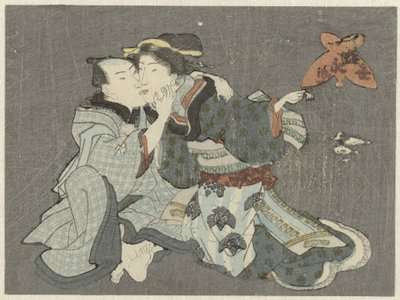 カップルのキス 雷光と地上のクモ（シリーズタイトル） 作： Anonymous