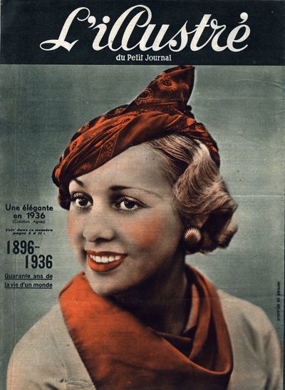 1896-1936年：ある世界の40年間の人生。1936年のエレガントな女性のポートレート。"L