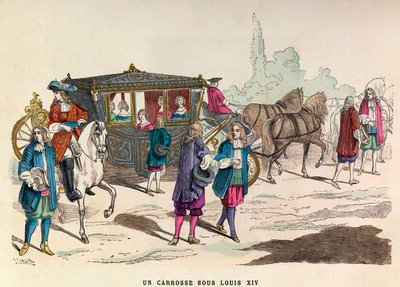 17世紀のルイ14世時代の馬車 - A coach, reign of King Louis XIV - private collection 作： Anonymous Anonymous