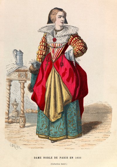 パリの貴婦人 1633年 - パリの貴婦人 17世紀 - 個人蔵 作： Anonymous Anonymous