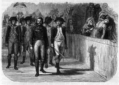 アダム・フィリップ・ド・クスティン（1740-1793） 1793年、革命裁判所でのフランス総督 - アルフォンス・ド・ラマルティーヌ（1790-1869）の「ジロンダンの歴史」に掲載されたエングレーヴィング 1865-1866年 - 個人蔵 作： Anonymous Anonymous