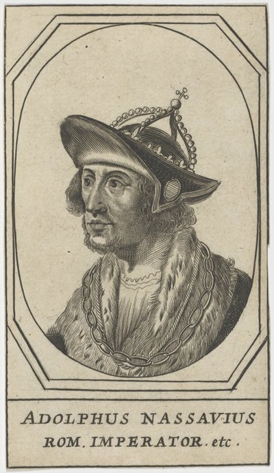 Adolphe de Nassau (1250-1298) - Adolf of Nassau, King of the Romans, Anonymous.エッチング、サイズ：10,8x6,2 作： Anonymous Anonymous