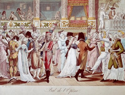 パリ・オペラ座の舞踏会の仮面。ボジオのリトグラフ。19世紀 パリ、カルナヴァレ美術館 作： Anonymous Anonymous