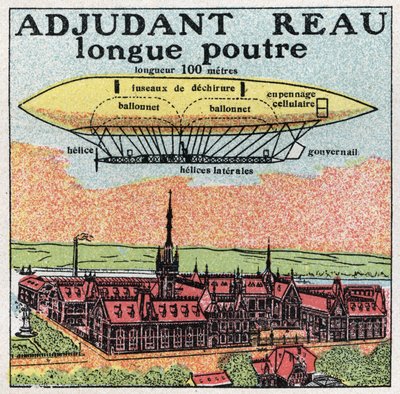 風船。20世紀初頭のロー准尉（Warrant Officer-Reau）。1925年の匿名のイラスト。個人蔵。 作： Anonymous Anonymous