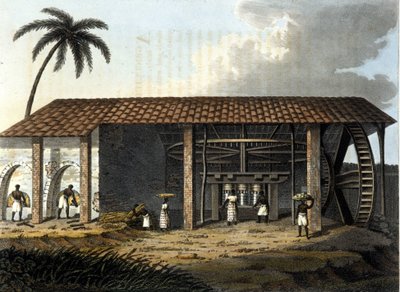 ブラジル、砂糖工場 - ジュール・フェラリオ博士の「オールド＆モダン・コスチューム」1819-1820年、ミラノ編による。 作： Anonymous Anonymous