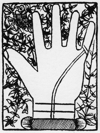 Chiromancia - Double Mercurienne Line - Andre Corvoによる「The Art of Chyromance」（カエロマンスの芸術）の1545年のエングレーヴィング - 個人蔵 作： Anonymous Anonymous
