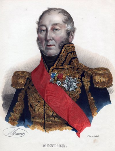 Edouard Adolphe Mortier (1768-1835), Marshal of France - 匿名 - 1835 - リトグラフ、水彩 - 32x24 - 個人蔵 作： Anonymous Anonymous