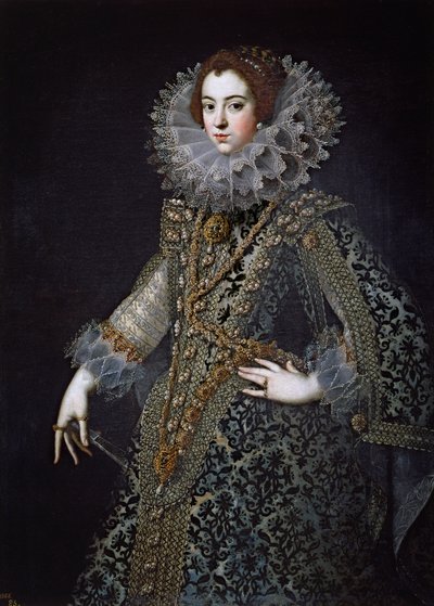 エリザベート・ド・フランス（エリザベート・ド・ブルボン） - エリザベート・ド・フランス（1602-1644）の肖像（スペイン王妃） par Anonymous, c. 1620 - 油彩・キャンバス 作： Anonymous Anonymous