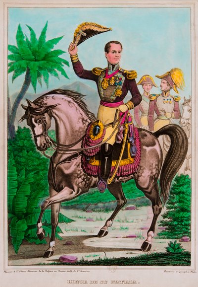 アントニオ・ロペス・デ・サンタ・アンナ（1794-1876）メキシコ大統領の騎馬像、プリビー・コレクション 作： Anonymous Anonymous