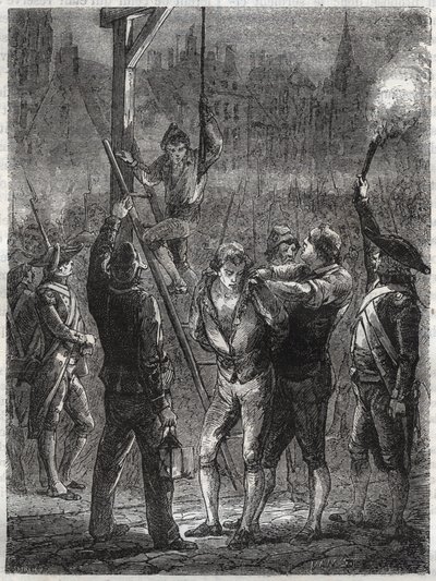 ファブラス侯爵トマ・ド・マヒ（1744-1790）の処刑 - 2月19日、パリ 作： Anonymous Anonymous