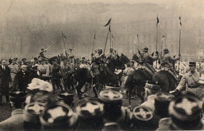 第一次世界大戦（1914-1918）：12月8日、フランス大統領レイモン・ポアンカレ（1860-1934）と評議会議長ジョルジュ・クレマンソー（1841-1929）がメッツを訪問 作： Anonymous Anonymous