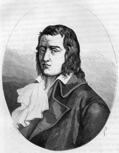 フランス革命"Francois Babeuf dit Gracchus (1760-1797) French Revolutionary "の肖像-Dupray de La Maherieの "Le Livre Rouge - Histoire De L