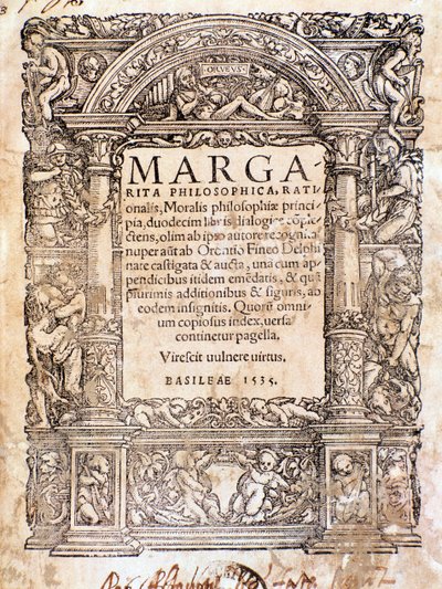 マルガリータ・フィロソフィカ」の正面図（木版画 作： Anonymous Anonymous