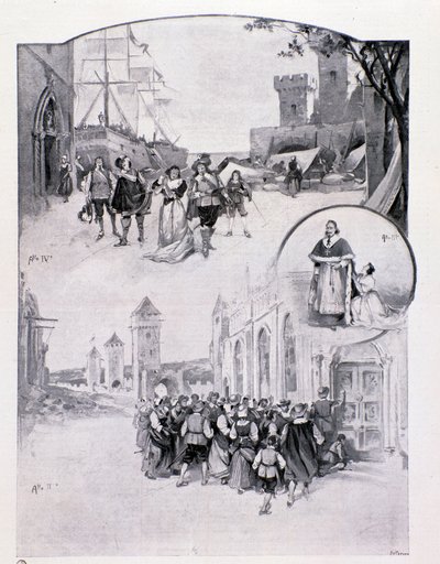 1896年にミラノで上演されたアントニオ・スコントリーノのオペラ「La cortigiana」のイラスト 作： Anonymous Anonymous