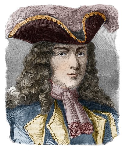 ジャン＝ベルナール・ルイ・ド・サン・ジャン、ポインティス男爵（1645-1707）、フランスの提督、私掠船。19世紀のエングレーヴィング。個人蔵。 作： Anonymous Anonymous