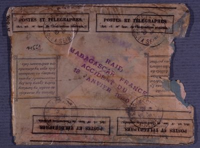マダガスカル・フランス襲撃事件（1930年1月18日の事故）からの最後の手紙 作： Anonymous Anonymous