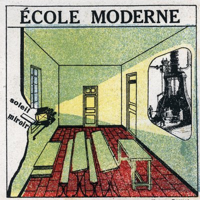 光の投影：1920年代の教室でのプロジェクターの使用。1925年の匿名のイラスト。個人蔵。 作： Anonymous Anonymous