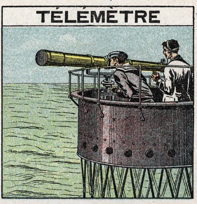 光の反射：航海に使われるテレメーター。1925年の匿名のイラスト。個人蔵。 作： Anonymous Anonymous