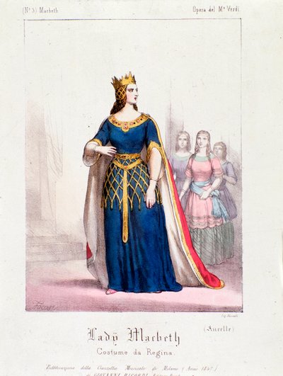 ヴェルディのオペラ「マクベス」に登場するマクベスの女王。 作： Anonymous Anonymous