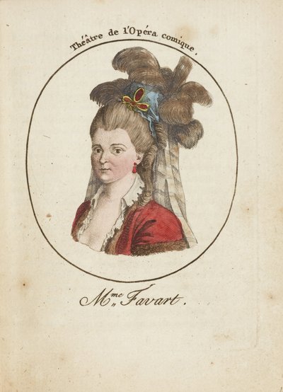 ジュスティーヌ・ファヴァール夫人（1727-1772） par Anonymous, 18世紀後半。- 銅版画、水彩画 - 個人蔵 作： Anonymous Anonymous