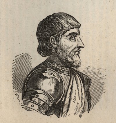 Matteo secondo Visconti (Mathieu II Visconti) - Matteo II Visconti - 1319-1355 - engraving - 彫像 作： Anonymous Anonymous