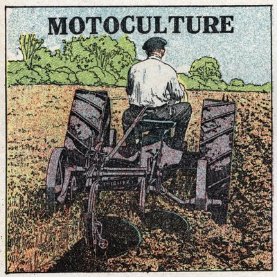 メカニカルトラクション：モーターサイクルカルチャー1925年の匿名のイラスト。個人蔵。 作： Anonymous Anonymous