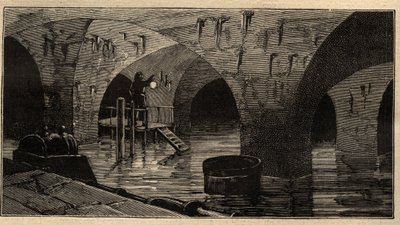 メニラマウント貯水池 - パリ - 1890年 - 彫刻 1890年 作： Anonymous Anonymous