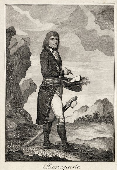 ナポレオン・ボナパルト - 匿名 - 1797年 - 銅版画 - 16,2x11,1 - 個人蔵 作： Anonymous Anonymous