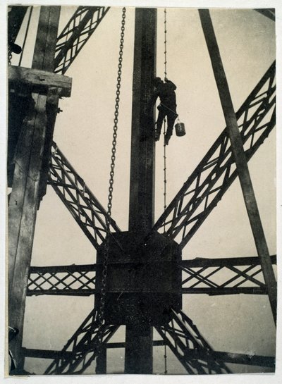 1889年、パリのエッフェル塔を描く画家 作： Anonymous Anonymous