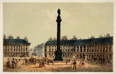 1874年のパリ。ヴァンドーム広場、個人蔵 作： Anonymous Anonymous