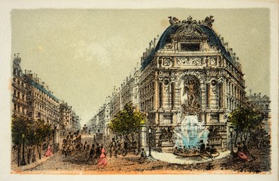 1874年のパリ。サン・ミシェルの泉」個人蔵 作： Anonymous Anonymous
