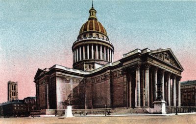 パリ：ジャック・ジェルマン・スフロ（1713-1780）が1757-1790年に建設したパンテオンの外観。パリ市の「芸術アルバム」に掲載されている1920年の写真。個人蔵。 作： Anonymous Anonymous