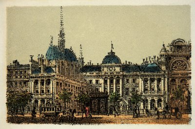 1874年のパリ。正義の宮殿」と「サント・シャペル」、個人蔵 作： Anonymous Anonymous