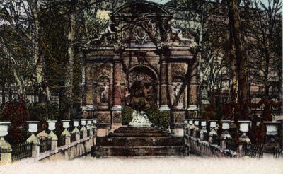 パリ：リュクサンブールの庭園にあるフォンテーヌ・メディシスの風景。1920年、パリ市の「芸術アルバム」に掲載された写真。個人蔵。 作： Anonymous Anonymous
