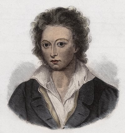 Percy Bysshe Shelley (1792-1822) イギリスの詩人-。 作： Anonymous Anonymous