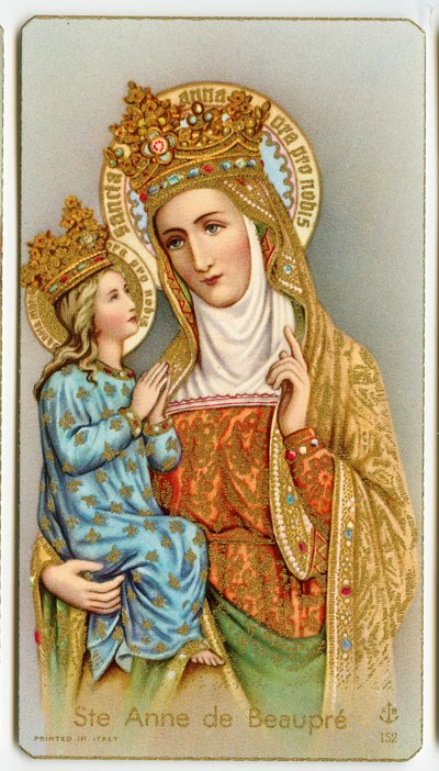 敬虔なイメージ。ケベック州の守護聖人、Saint Anne de Beaupre (Chromolithography) 作： Anonymous Anonymous