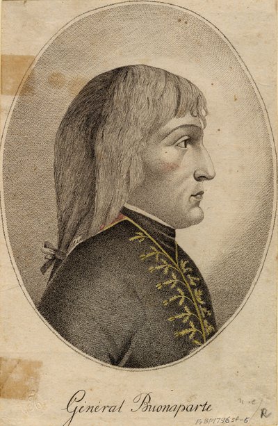 "ナポレオン・ボナパルト将軍（1769-1821）の肖像" 無名の彫刻 1796年 Dim 19,2x12,5 cm プライベート・コレクション 作： Anonymous Anonymous