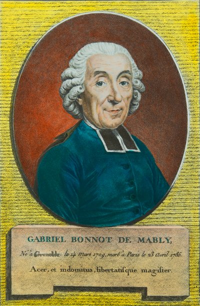 Abbe Gabriel Bonnot de Mably (1709-1785) 哲学者、ユートピア社会主義の先駆者の肖像 Privee Collection 作： Anonymous Anonymous