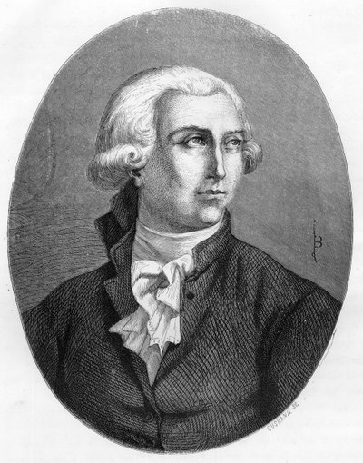 Antoine Laurent Lavoisier (1743-1794), フランスの化学者の肖像 - Dupray de La Maherieの "Le Livre Rouge - Histoire De L