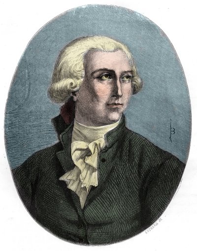 アントワーヌ・ローラン・ラヴォアジエの肖像 - フランスの化学者アントワーヌ・ローラン・ラヴォアジエ（1743-1794）の肖像 - デュプレ・ド・ラ・マヘリーの「Le Livre Rouge - Histoire De L
