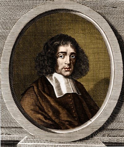 オランダの哲学者、バルーク・スピノザ（1632-1677）の肖像。 作： Anonymous Anonymous