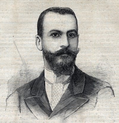 Casimir Maistre (1867-1957) アフリカのフランス人探検家の肖像。"Le Peute Parisien "に掲載された版画 作： Anonymous Anonymous