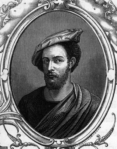 フランチェスコ・プリマチッチョ（プリマチッチョとして知られる）の肖像（1504年～1570年）イタリアの画家。1859年、アルメンゴーによる「ヨーロッパの画廊-イタリア」に掲載された版画。個人蔵。 作： Anonymous Anonymous