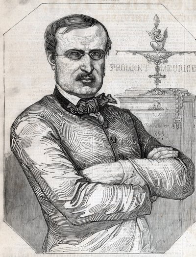 Francois-Desire Froment-Meurice（フランソワ・デジール フロマン・ムーリス）（1802-1855）のフランスの金魚の肖像。1855年のエングレーヴィング。個人蔵。 作： Anonymous Anonymous