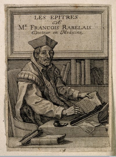 フランソワ・ラブレー（1494-1553）の肖像、匿名。銅版画 作： Anonymous Anonymous