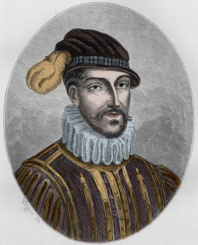 Montgommery伯爵Gabriel de Lorges（1530-1574）の肖像-Dupray de La Maherie著「Le Livre Rouge - Histoire De L
